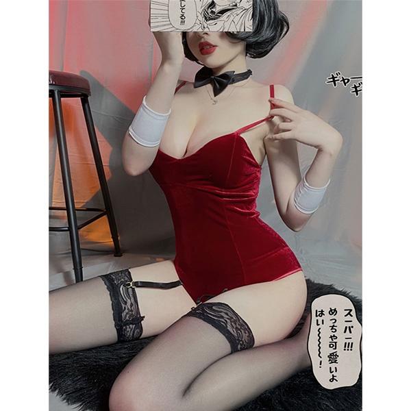 Cosplay thỏ bunny đáng yêu sexy đồ ngủ 1 mảnh nhung liền thân hóa trang nàng thỏ gợi cảm BIKI HOUSE N737 - HCM - Hỏa Tốc