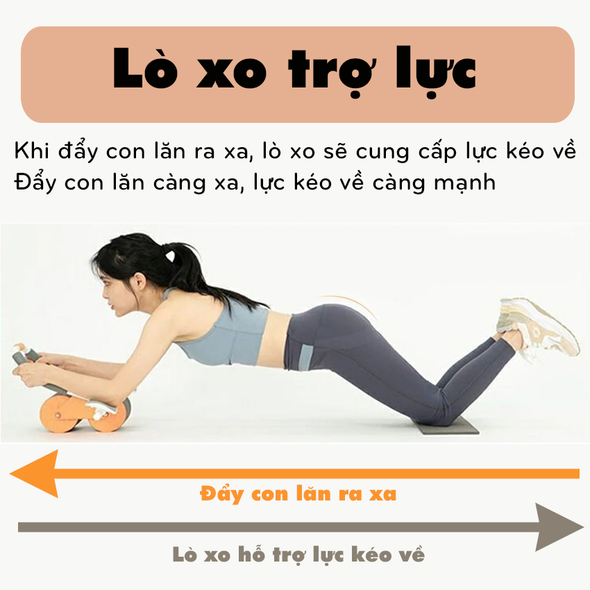 Dụng cụ tập cơ bụng chống đẩy plank có phanh trợ lực tiện dụng thế hệ mới cho eo thon gọn sáu múi