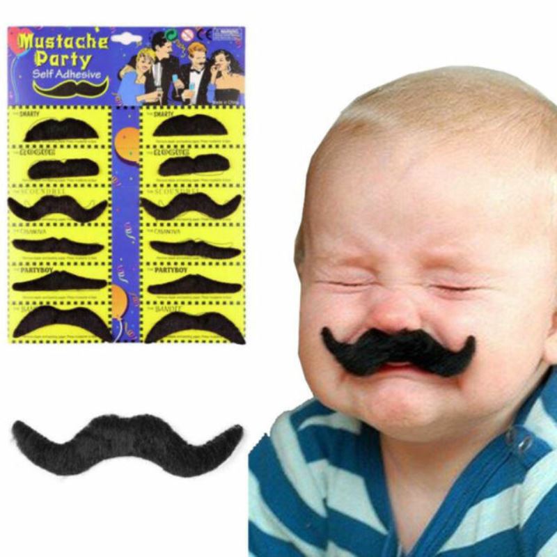 Bộ râu giả 12 cái hóa trang Halloween