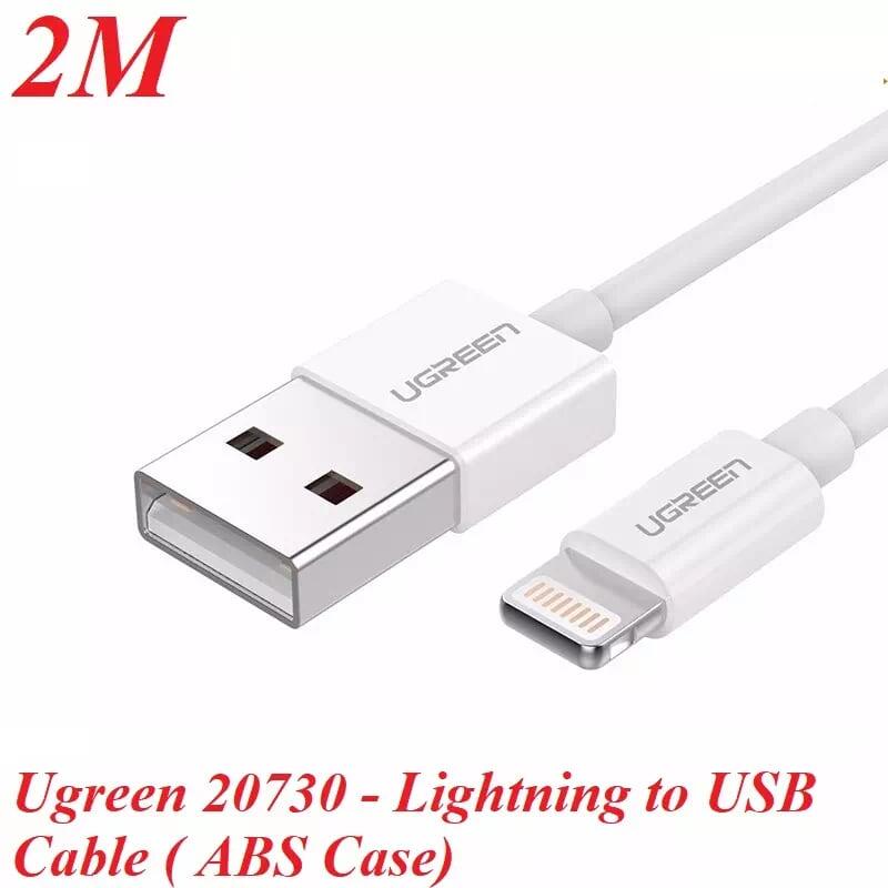 Ugreen UG20730US155TK 2M màu Trắng ABS Cáp Lightning sạc + truyền dữ liệu cho iPhone - HÀNG CHÍNH HÃNG