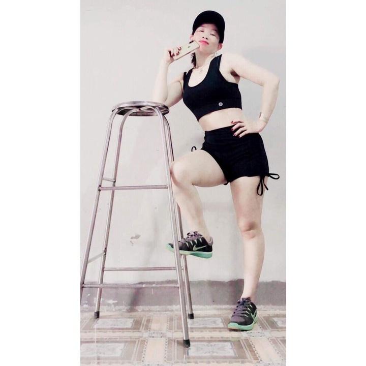 Đồ tập gym nữ bộ tập gym yoga erobic nữ áo bra quần sooc chất vải co giãn 4 chiều thấm hút tốt