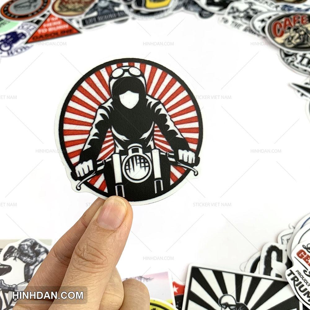 Sticker Xe CAFE RACER - Dán Trang Trí - Chất Liệu PVC Cán Màng Chất Lượng Cao Chống Nước, Chống Nắng, Không Bong Tróc Phai Màu