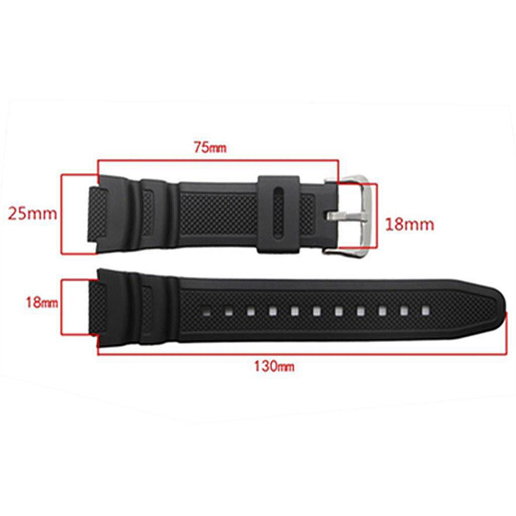 Replacement Black Wrist Band Strap For Casio SGW-400H SGW-500H MRW-200H