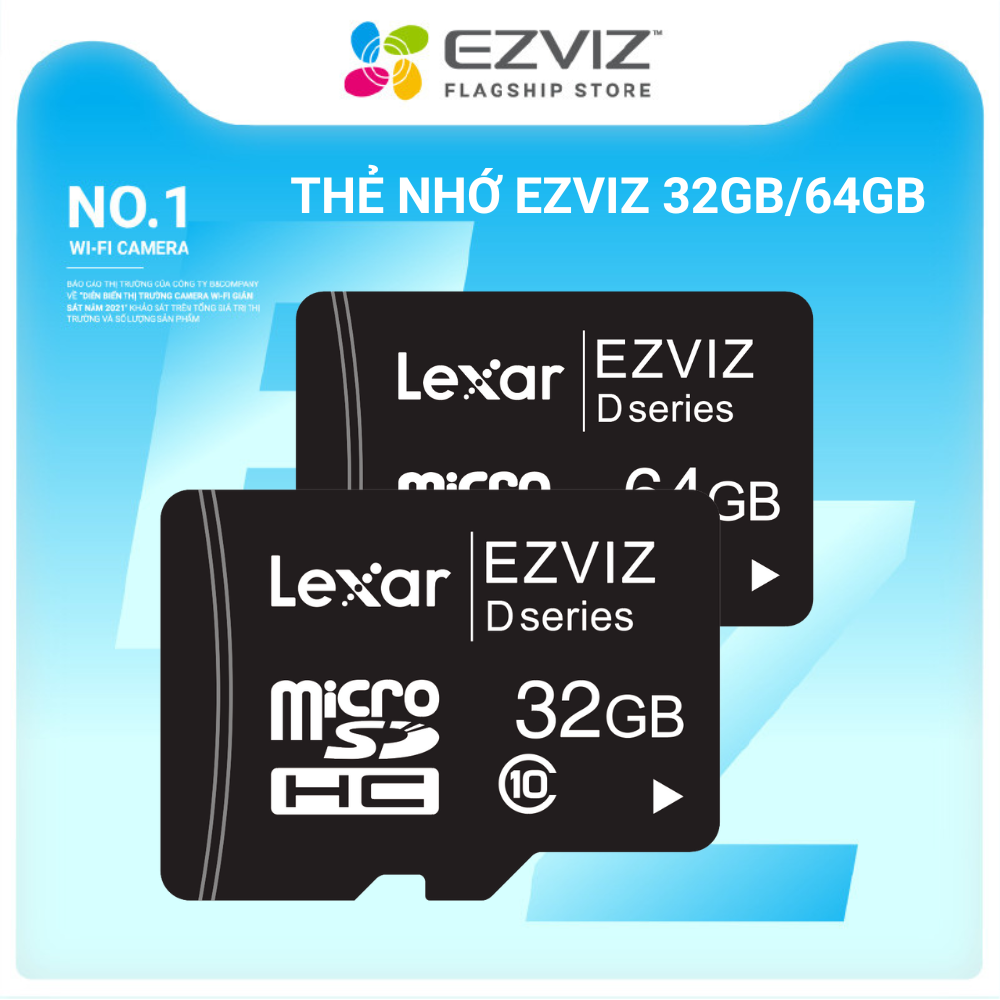 Thẻ nhớ Micro SD EZVIZ x LEXAR 32GB/ 64GB Tốc Độ Cao Cho Camera, Điện Thoại Hàng Chính Hãng