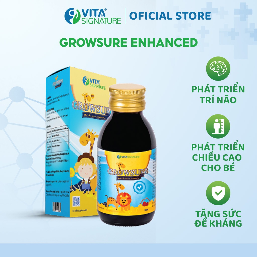 GROWSURE ENHANCED Siro Tăng Đề Kháng Vita Signature chai 100ml