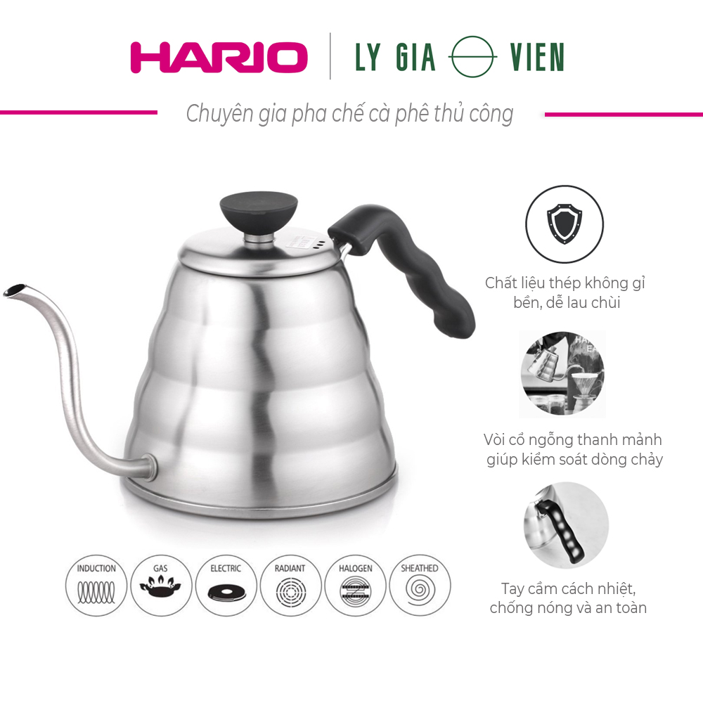 Ấm Pha Cà Phê Hario V60 Drip Kettle Bouno