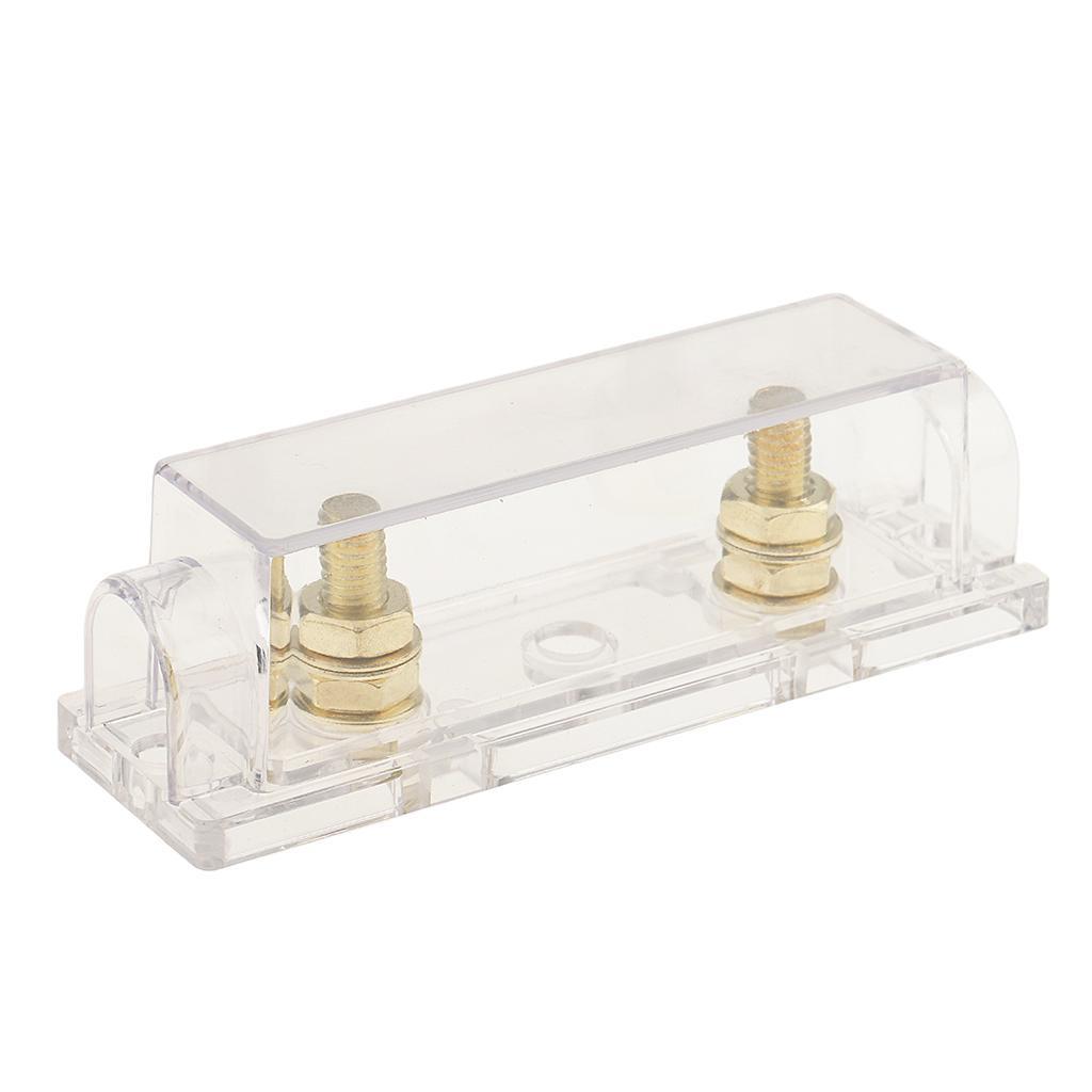 ANL Fuseholder Fuse holder 0 2 4 Gauge Car Audio Gold Inline Clear Box