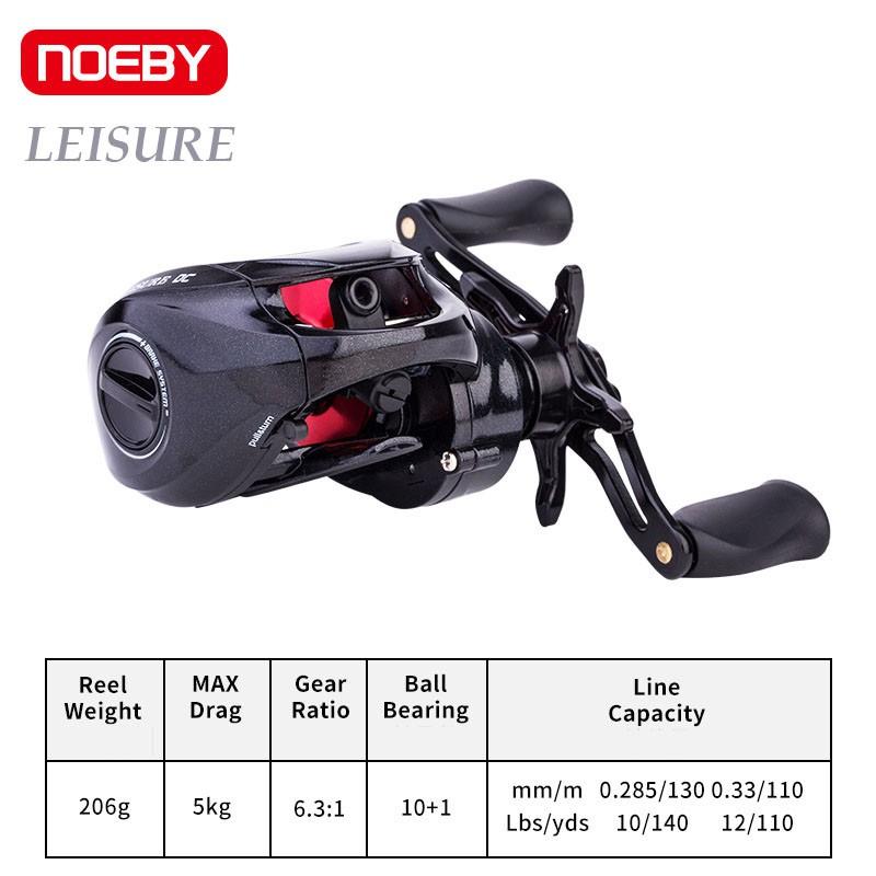 Máy câu lure ngang Noeby Leisure tay trái và tay phải