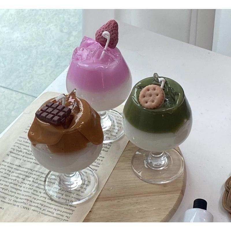 Nến Thơm Handmade Ly Kem Tròn Hồng Pastel Ngọt Ngào - Dory Lab