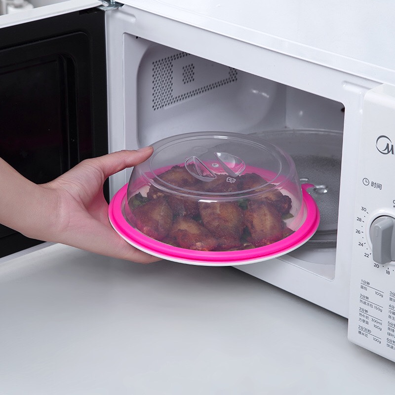 COMBO 6 Nặp Đậy Silicon + Nắp Đậy Đĩa Thức Ăn Hút Chân Không - TẶNG 1 Gương Câm Tay