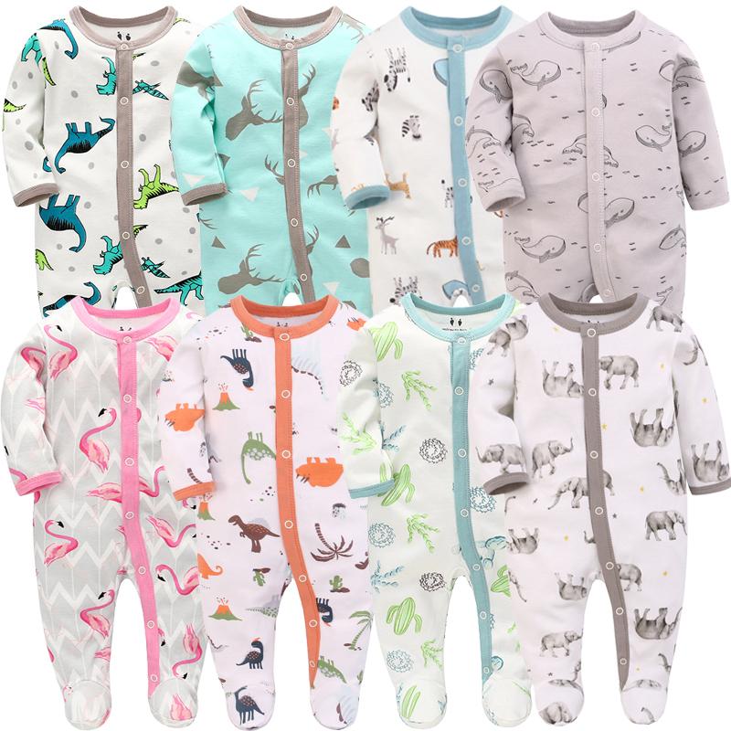Mùa Thu Unisex Bé Romper Áo Liền Quần Dài Tay Mùa Đông Cho Bé Quần Áo 1/2/3 Sơ Sinh Bé Trai Gái Onesie 100% cotton Trẻ Sơ Sinh Hoạt Hình Bộ Đồ Ngủ