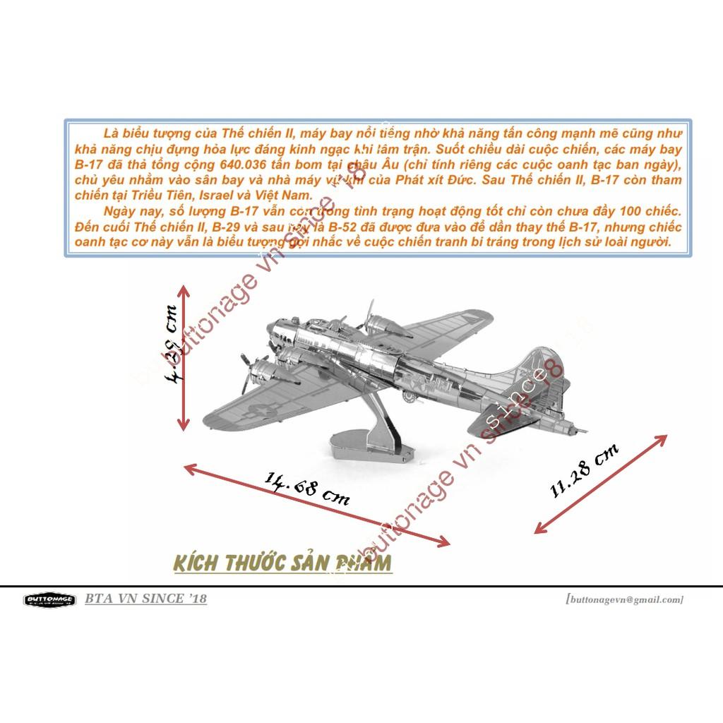 Mô Hình Lắp Ráp 3d Máy Bay Ném Bom B-17