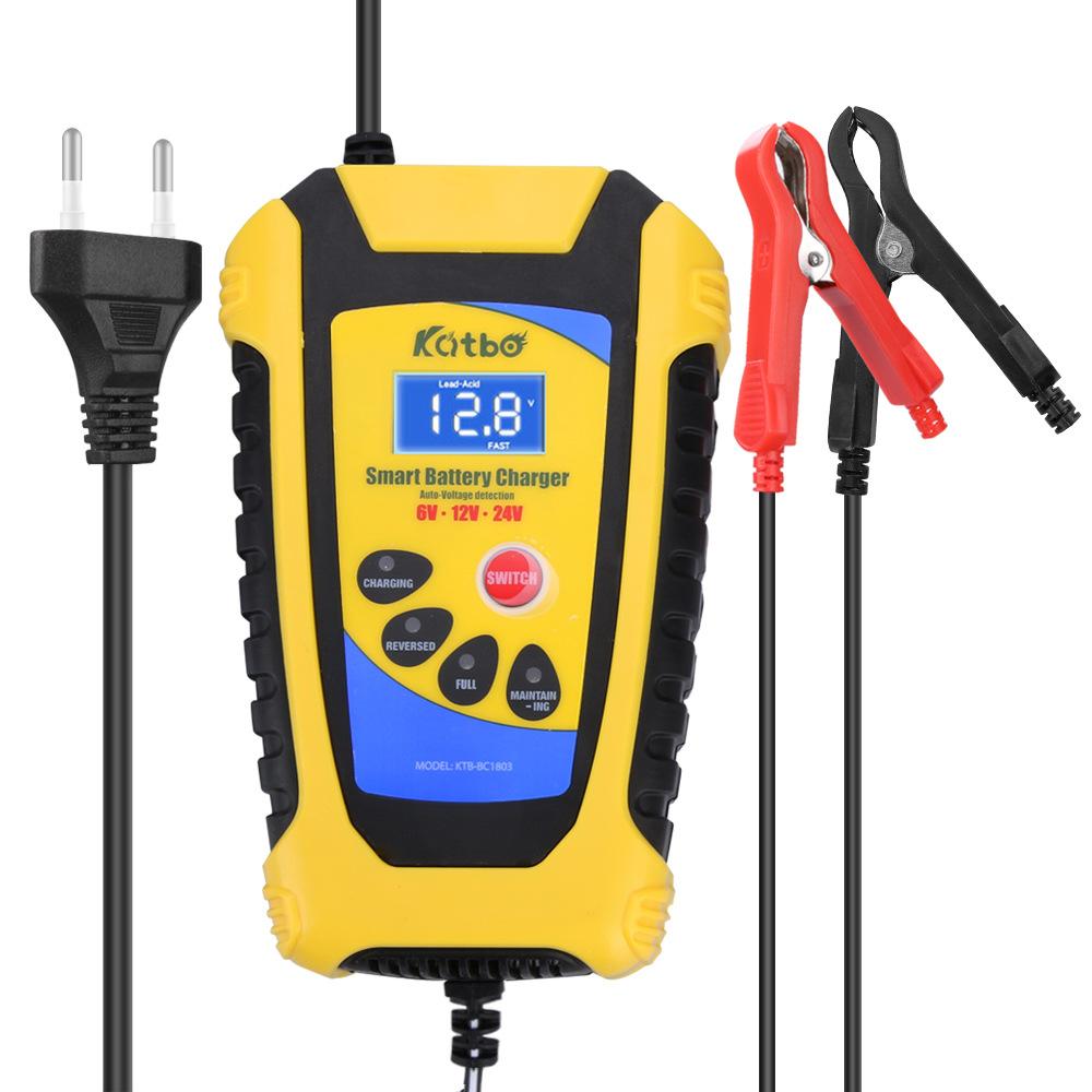Khuyến mại 6V12V24V6A xe máy ô tô xe tải sạc ắc quy sạc sạc thông minh sạc ắc quy chì-axit đa năng
