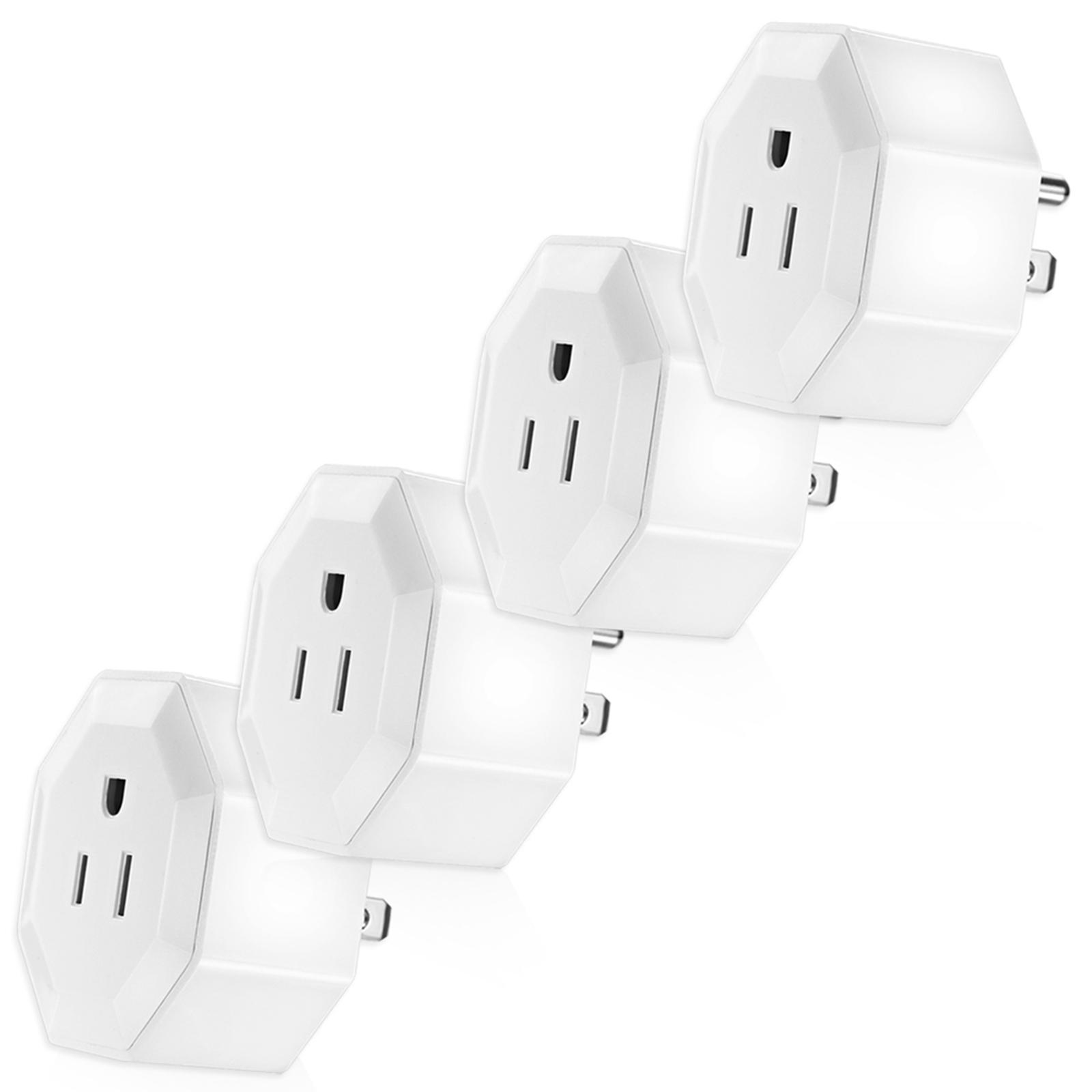 4PCS Wireless WIFI Smart Plug US Outlet WI-FI Socket Charging Adapter Smart Home Power Plug Remote Control Via Phone App Smart Timer Compatible with for Amazon Alexa and for Google Home/Nest IFTTT For TP-Link