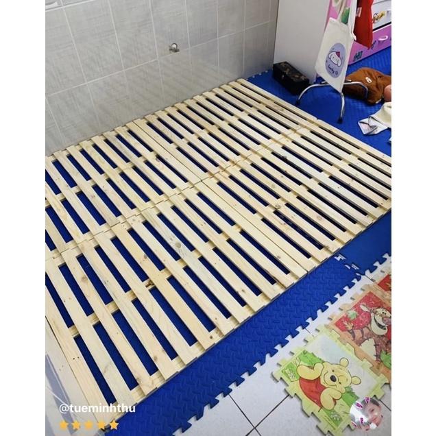 Giường bệt Pallet gỗ thông giá rẻ cho sinh viên gđ