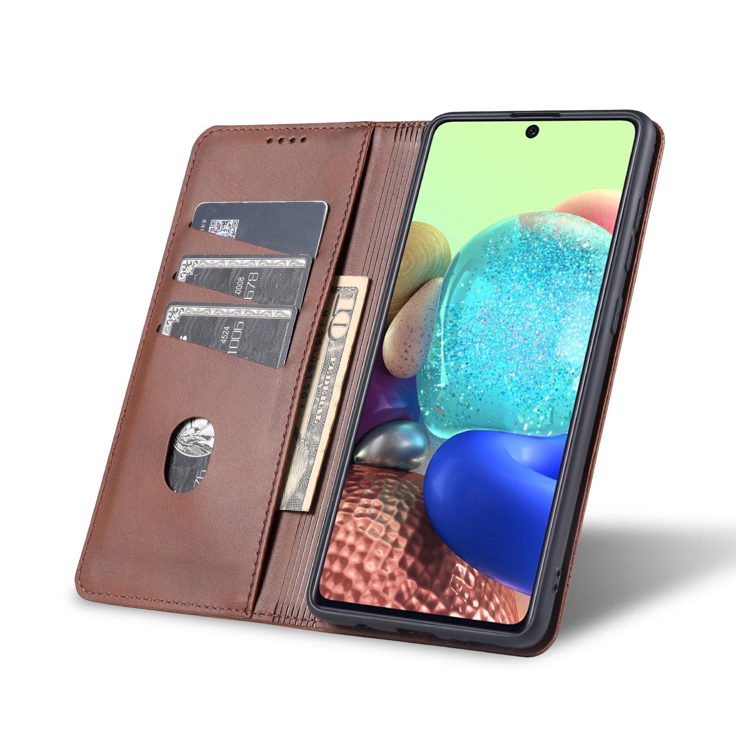 Ốp điện thoại bằng da dạng gập từ tính cho Samsung A12 A32 A42 A52 A72 A02S M02 F02S