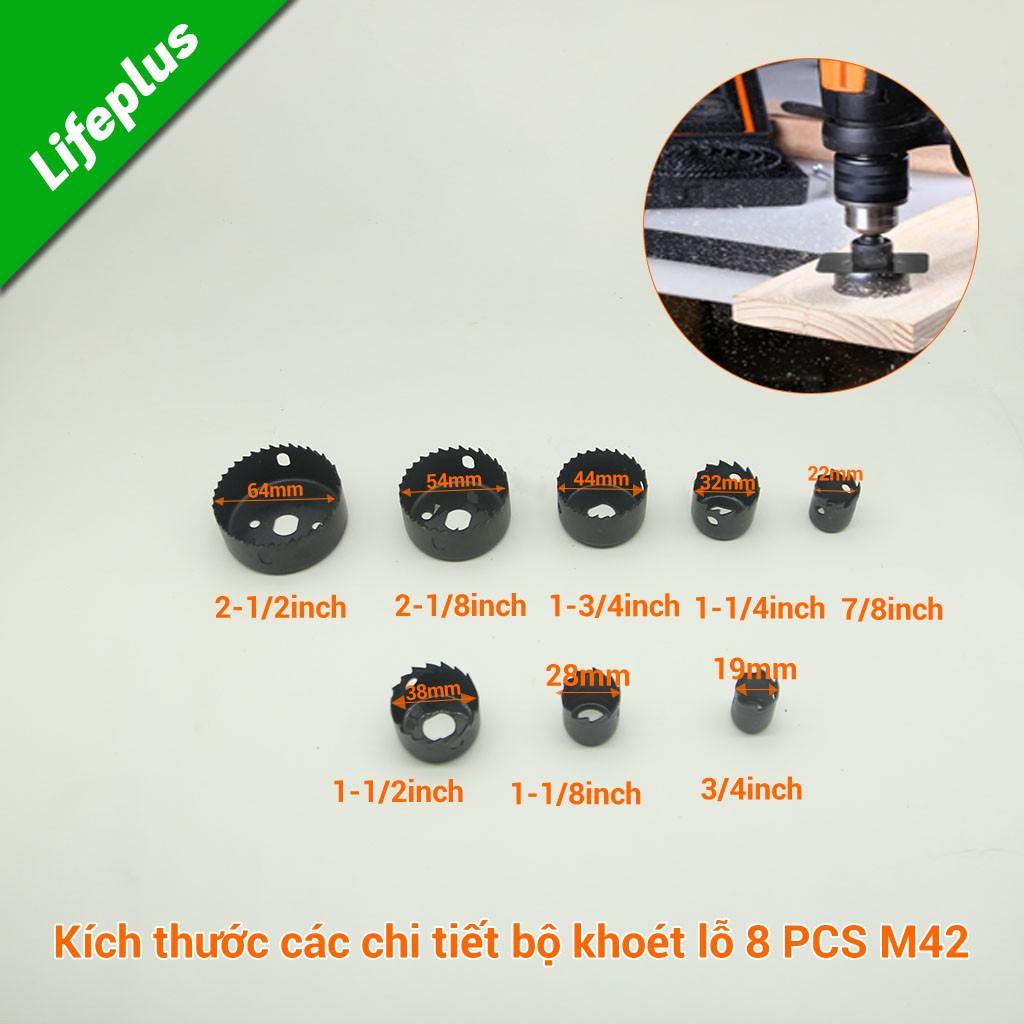 Bộ khoét lỗ gỗ 11 chi tiết M42 Ø19MM - Ø64MM