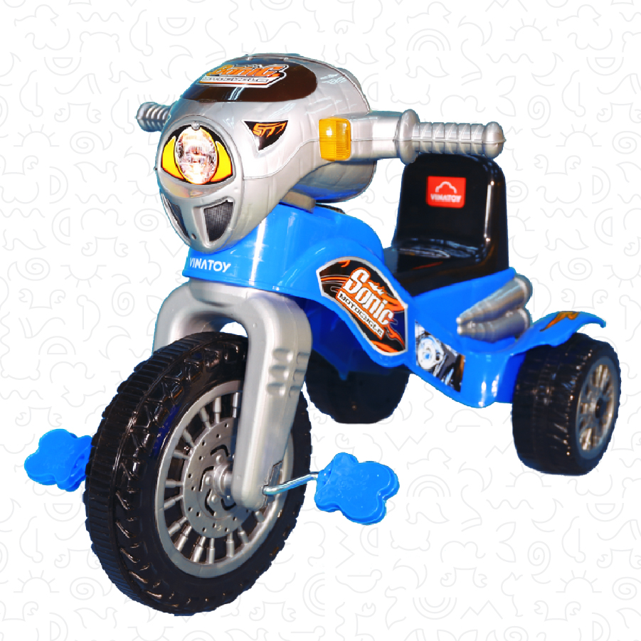 Xe 3 bánh Nhựa Chợ Lớn hình Bò Con - Chú Chó - Vespa Bò Con - Super Harley (Không nhạc)