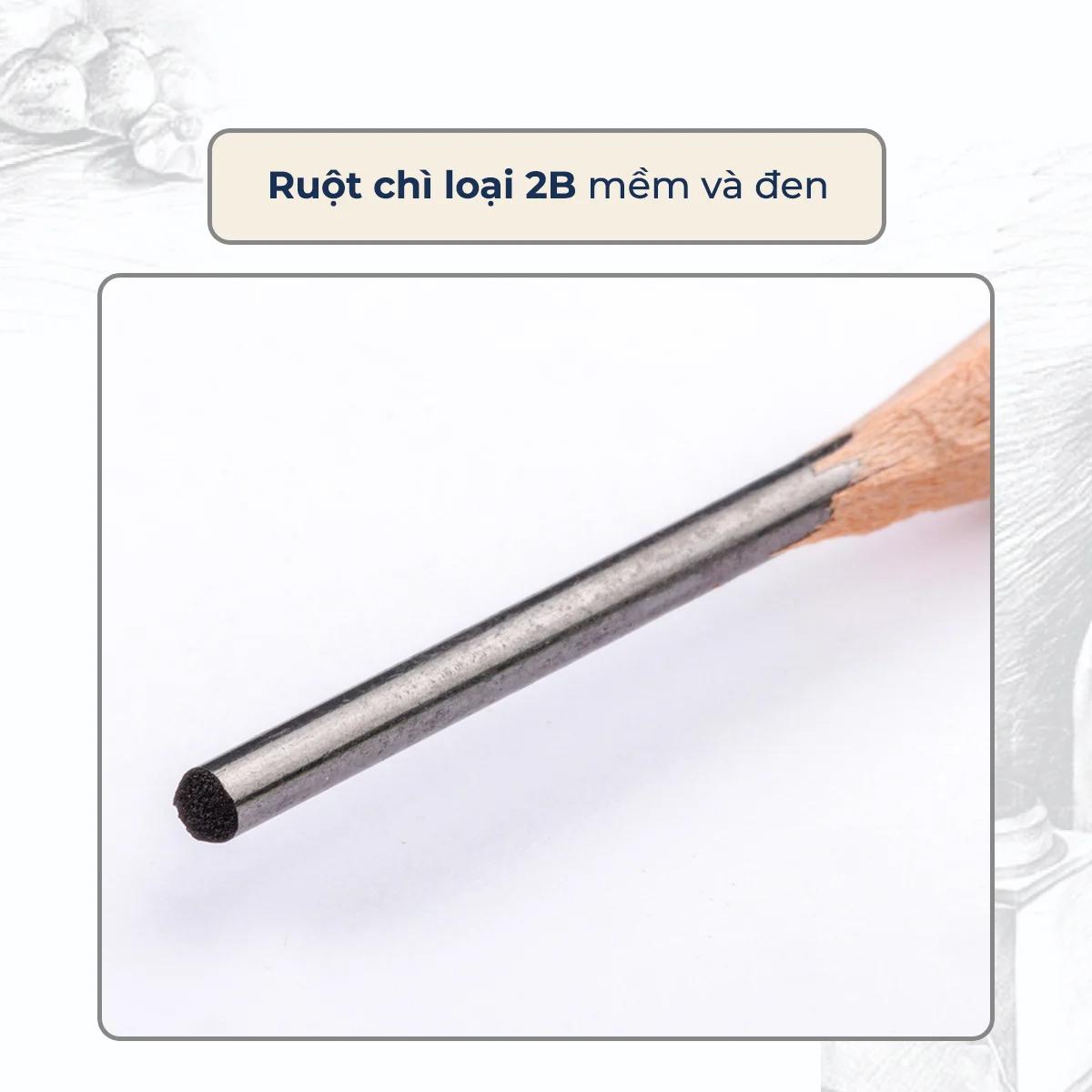 Hộp 10 Bút Chì Gỗ 2B - Thiên Long GP-018-2B