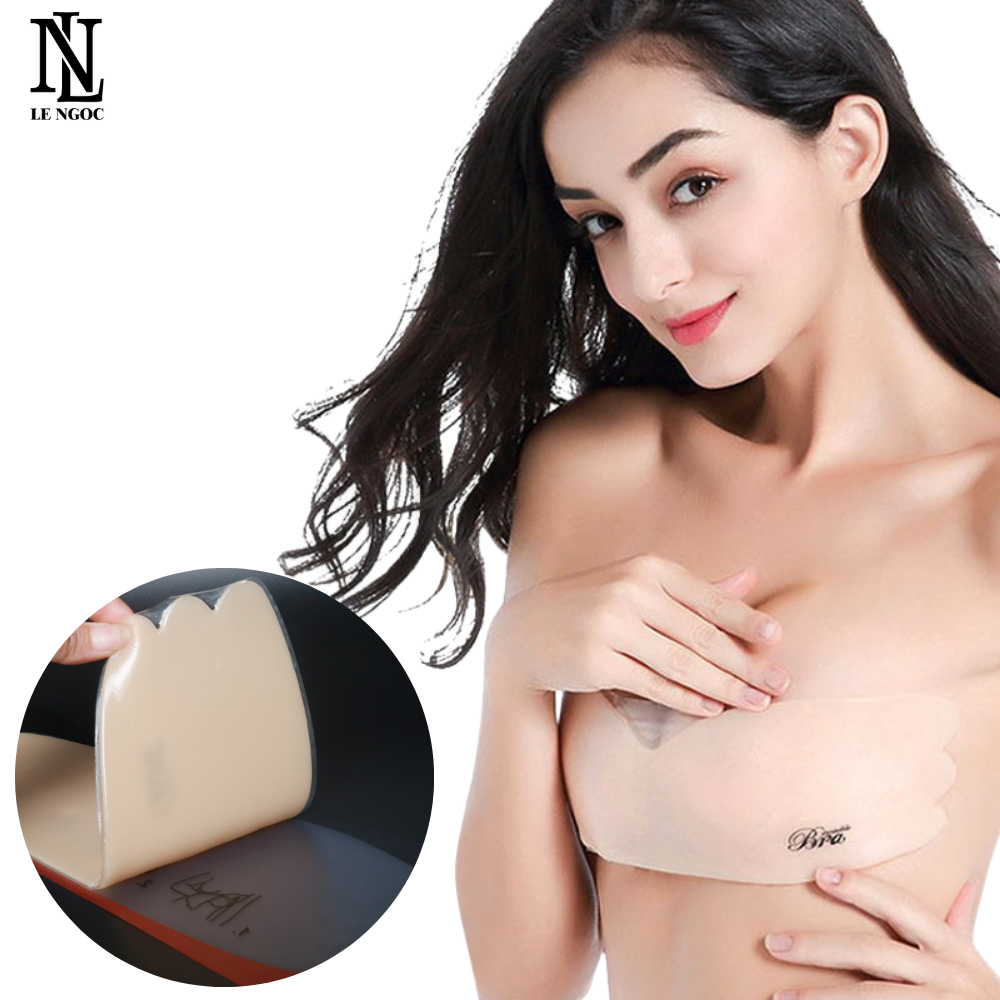 Miếng dán ngực silicon ,miếng dán nâng ngực tạo khe hình cánh bướm cho cô dâu mặc áo cưới cúp ngang hở lưng-LN162