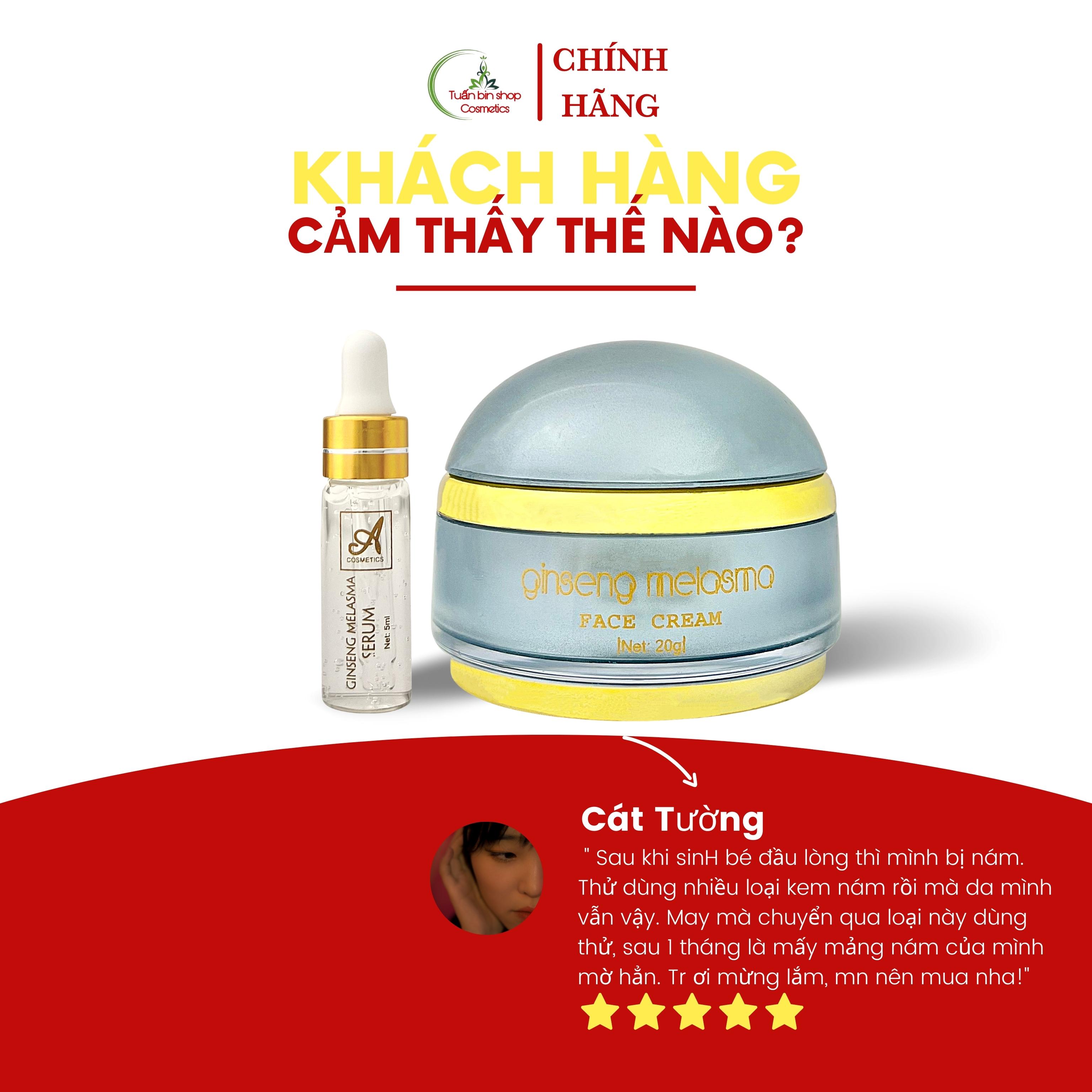 Kem nám tàn nhang Acosmetics, face nám nhân sâm, dưỡng trắng da mặt 25g