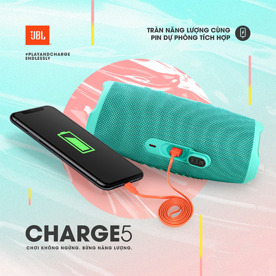 Loa Bluetooth JBL Charge 5 - Hàng chính hãng