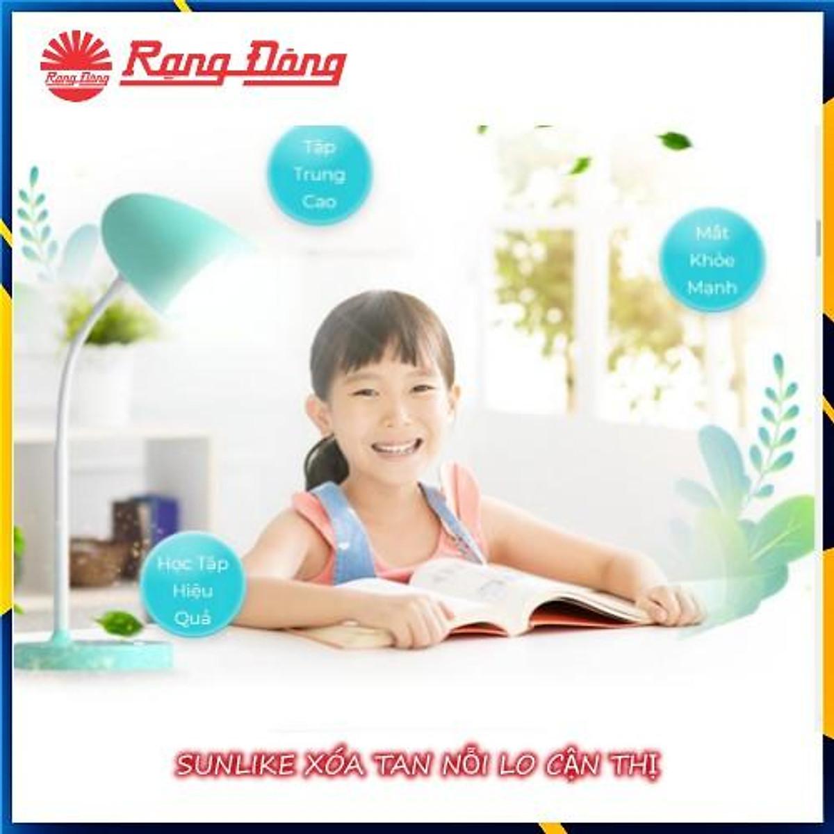 Đèn Học Để Bàn, Chip LED SUNLIKE Ánh Sáng Trung Thực và Bảo Vệ Mắt. Mã sản phẩm RL38.LED - 6W - Hàng chính hãng - XANH LÁ