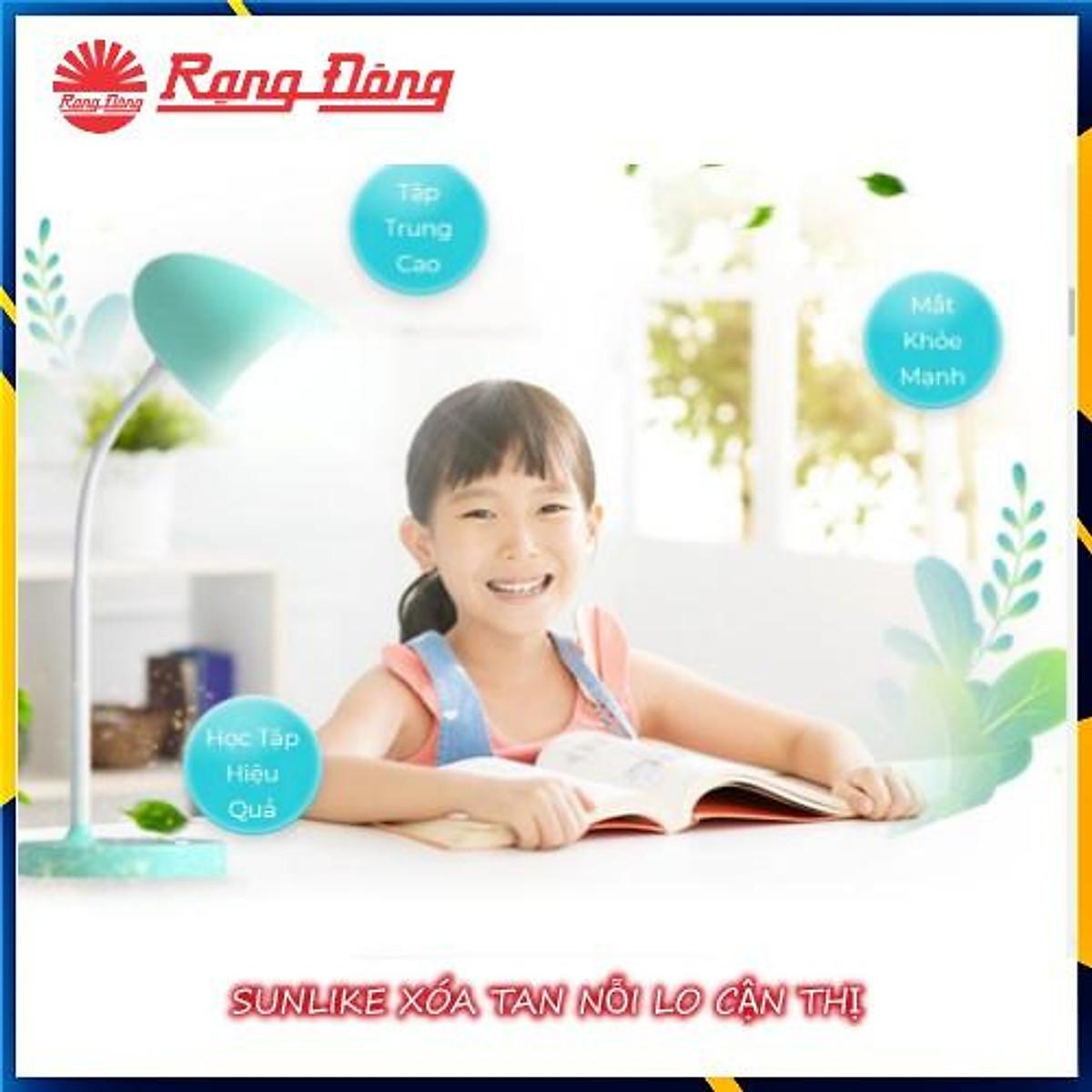 Đèn Học Để Bàn, Chip LED SUNLIKE Ánh Sáng Trung Thực và Bảo Vệ Mắt. Mã sản phẩm RL38.LED - 6W - Hàng chính hãng - VÀNG CAM