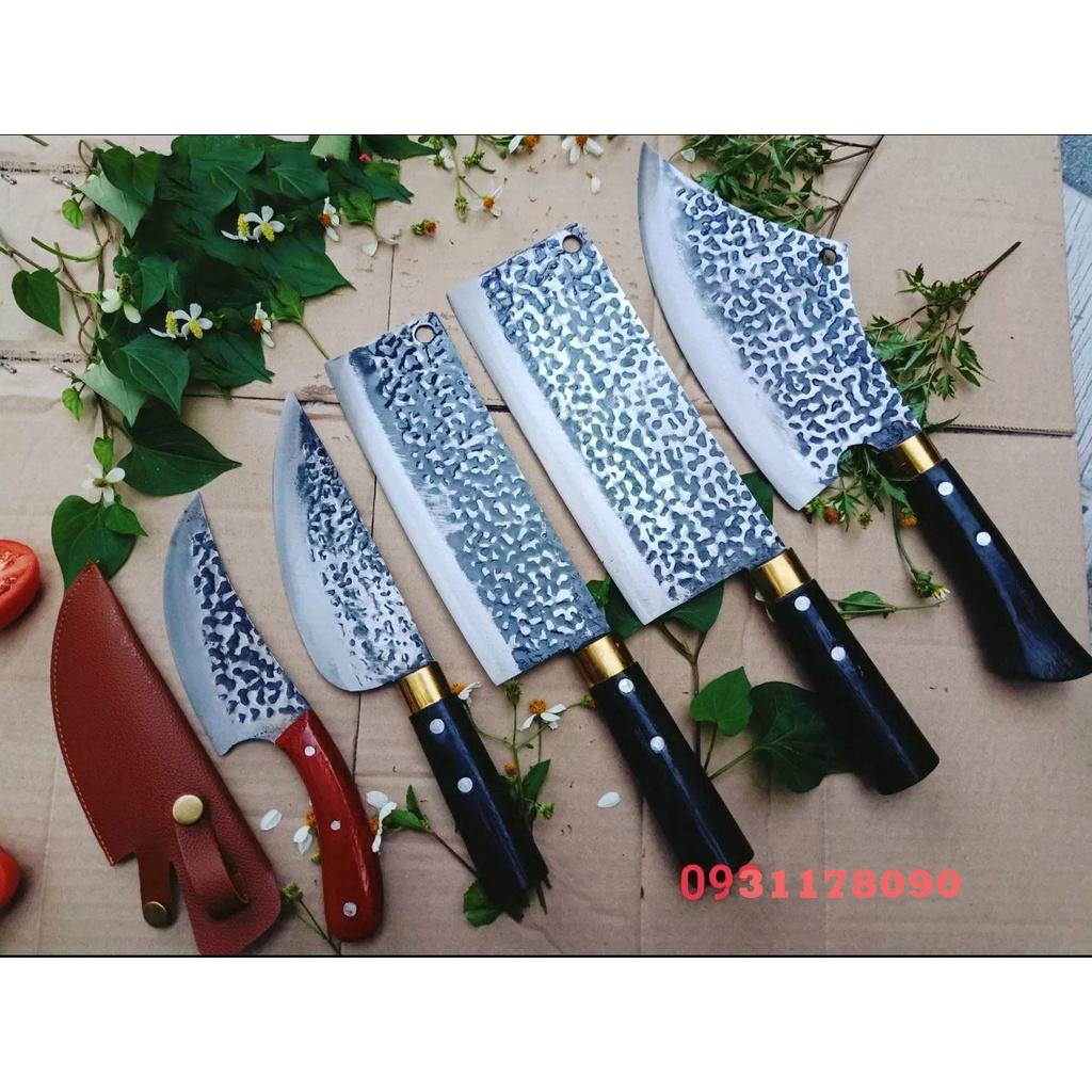 Bộ dao nhà bếp thép nhíp xe oto hàng cao cấp
