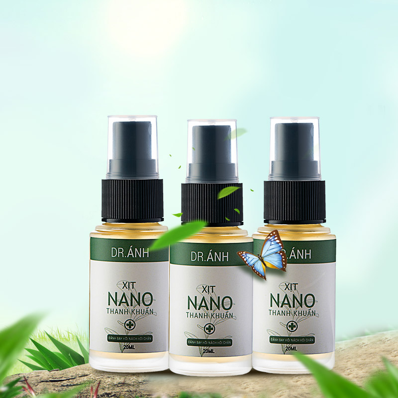 Combo 3 chai Xịt Nano Thanh Khuẩn Đánh Bay Hôi Nách - Hôi Chân Dr. Ánh