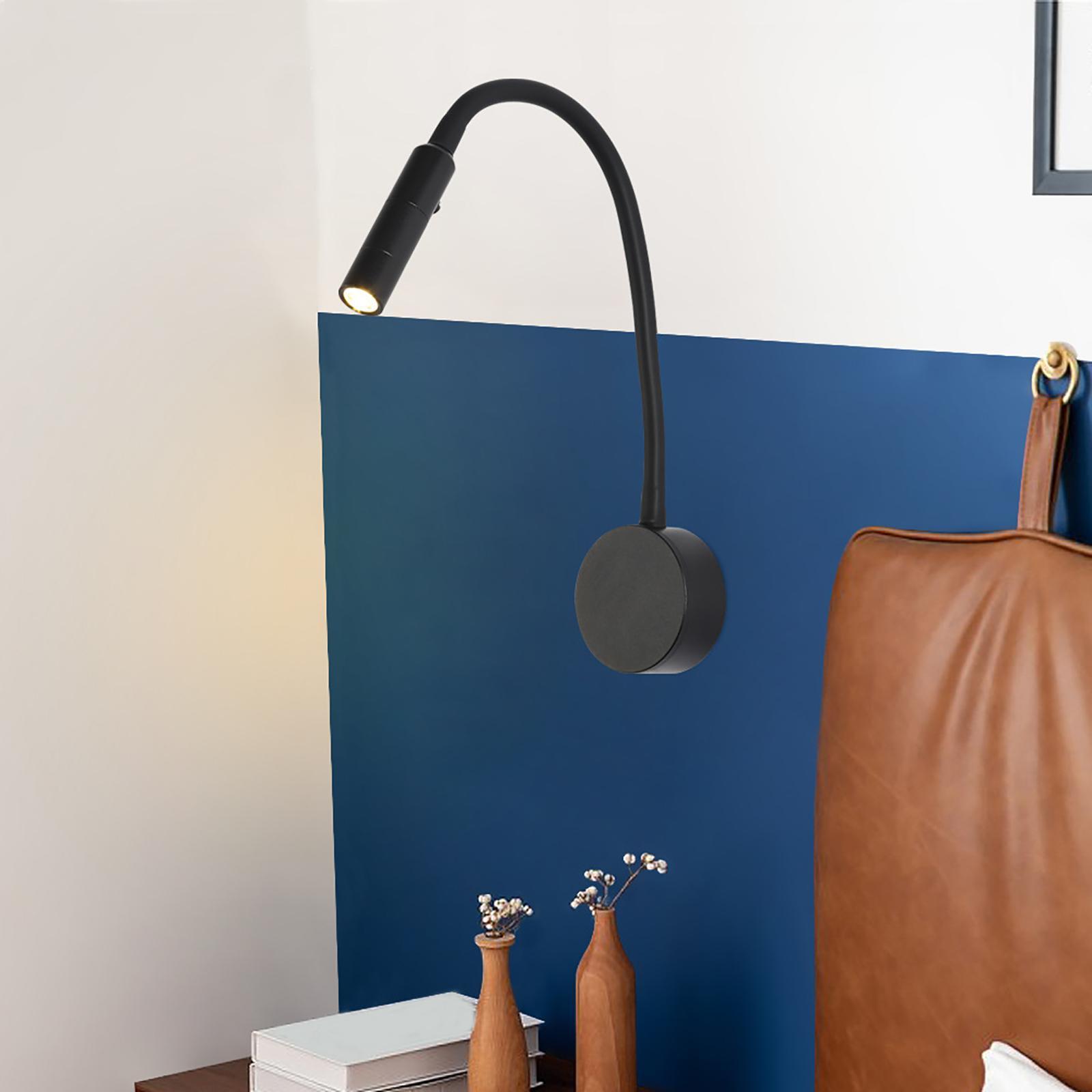 Minimalist LED Wall Lamp Fixture Flexible Hose 3W for Bedroom
