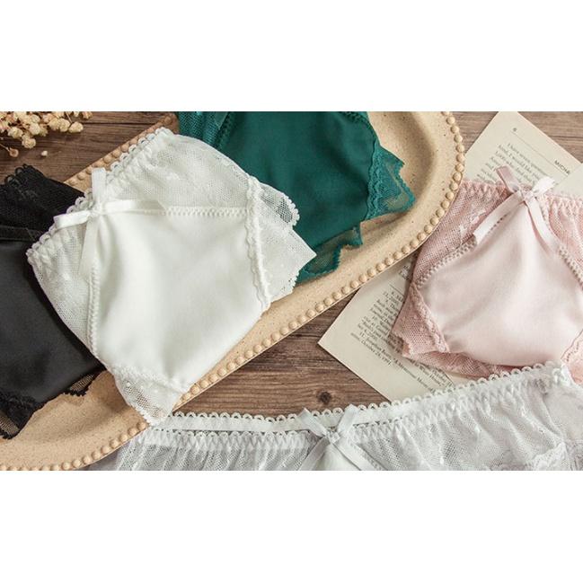Quần Lót Nữ Ren Hoa Phối Lụa Satin Xuất Đông Âu . Hàng Loại Đẹp.