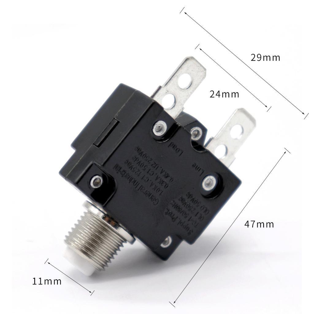 4 Pieces Push Button Circuit Breaker Reset Thermal Overload Switch Fuse