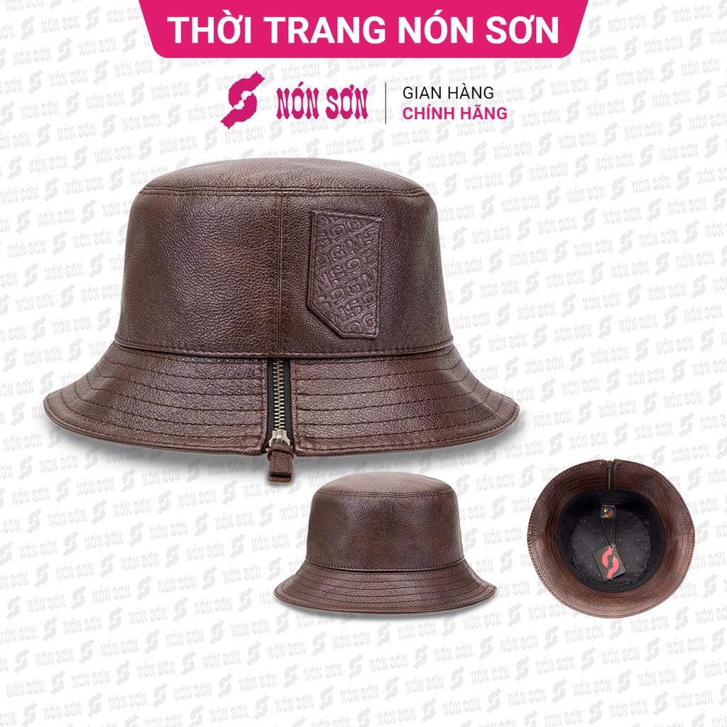 Mũ vành da cao cấp Nón Sơn chính hãng MH015D-NU1-L