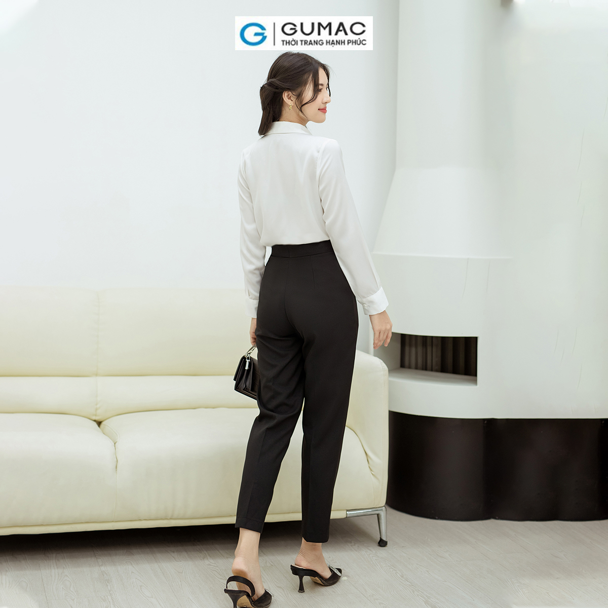 Quần ống đứng lưng kiểu GUMAC QD08049