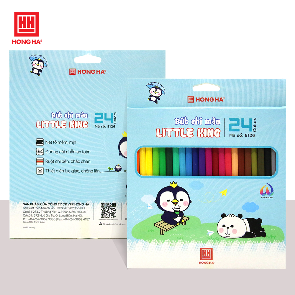 Bút chì màu Hồng Hà Little King 24 màu - 8126