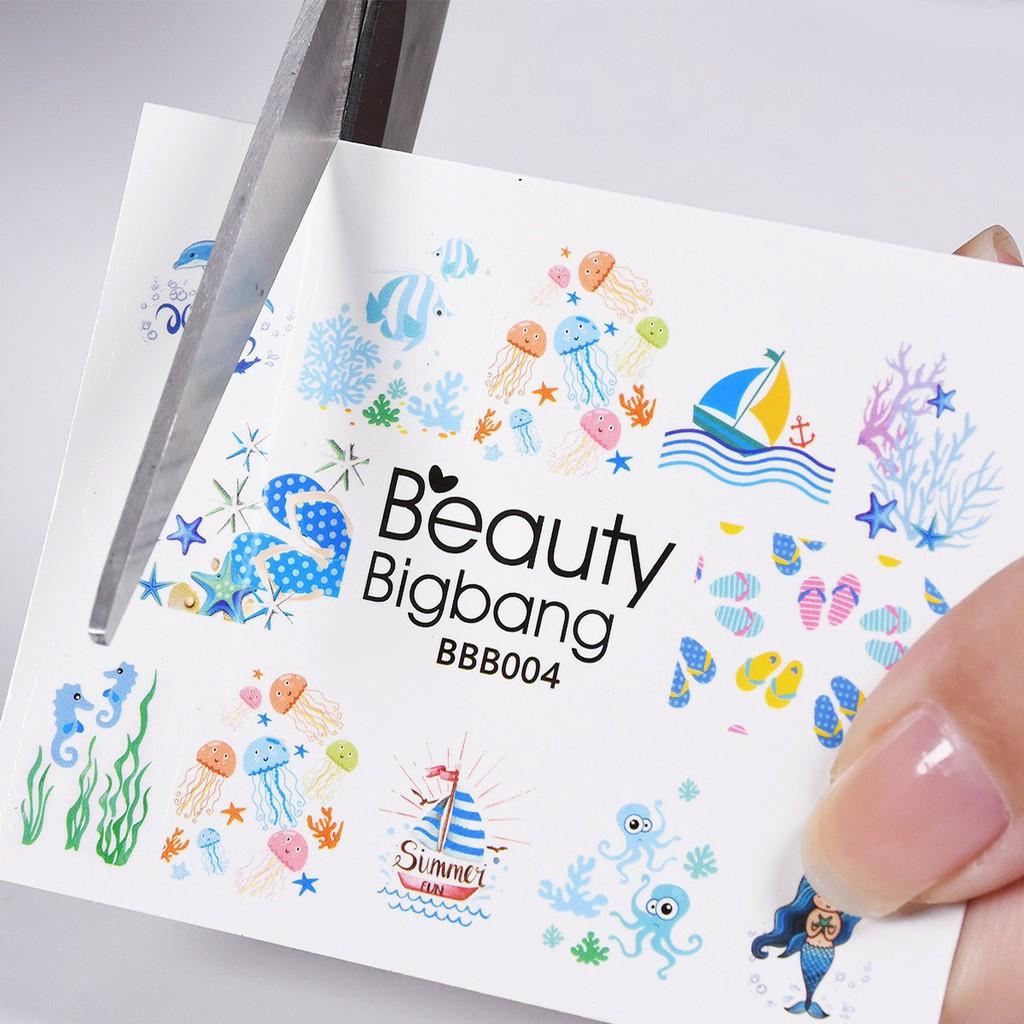 Set 1/5 nhãn dán kiểu dáng đẹp mắt dùng trang trí cho móng tay
