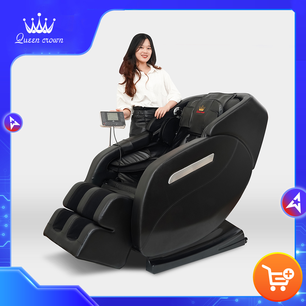 Ghế Massage QUEEN CROWN 3D QC-L8 Chất Lượng Cao - Máy Massage Toàn Thân Tích Hợp Nhiệt - Quà Tặng Ý Nghĩa Cho Người Thân