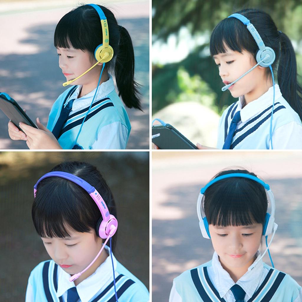 【ky】Danyin-DT326 Wired Headset Practical Noise Reduction Adjustable Headphone with Microphone for Students