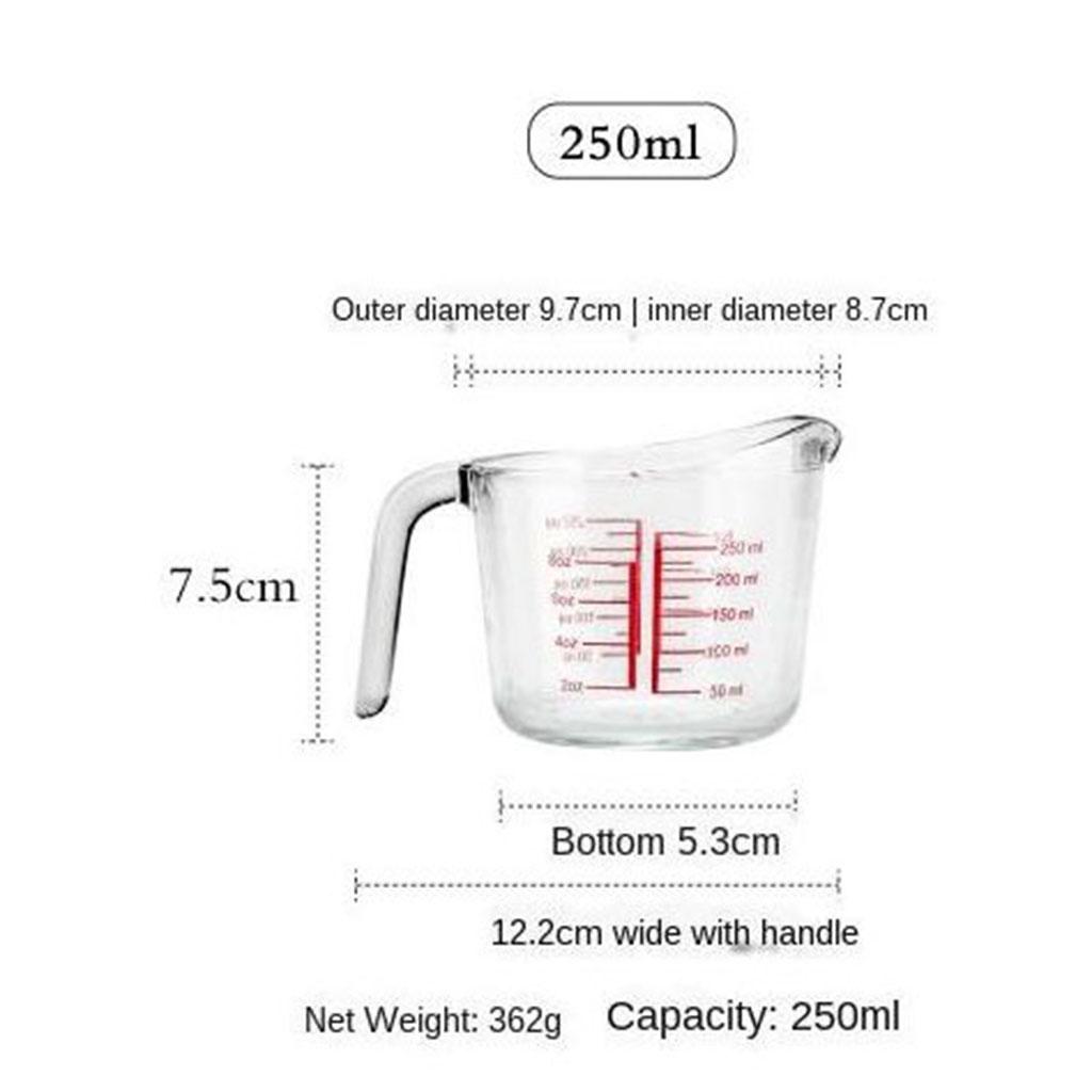 Glass Measuring Cup with Scale Cream Milk Measuring Cup Kitchen Baking Tool
