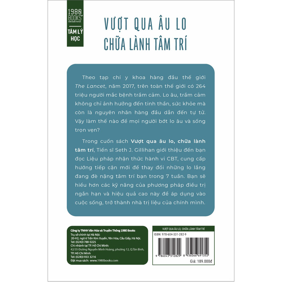 Vượt Qua Âu Lo, Chữa Lành Tâm Trí - Kiểm Soát Trầm Cảm Trong 7 Tuần Bằng Liệu Pháp Nhận Thức Hành Vi