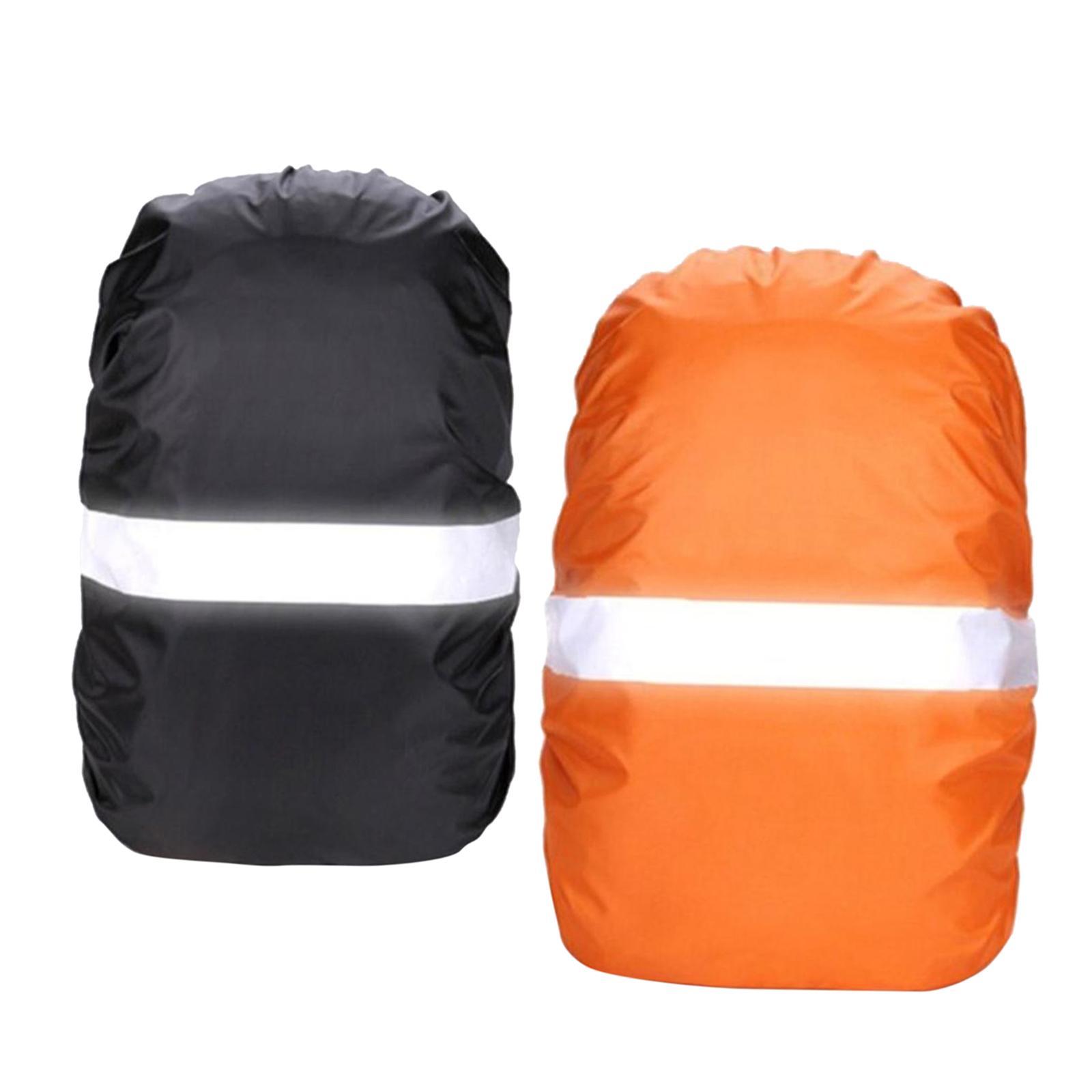 2x Portable Reflective Backpack Rain Cover Camping Rucksack Bag Covers