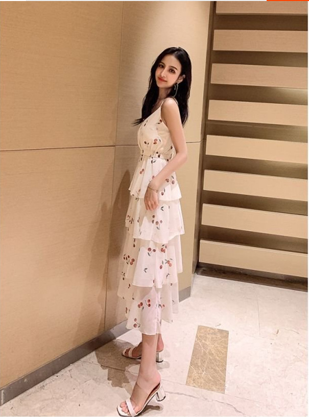 Đầm Maxi Tầng 2 Dây chất đẹp,đi chơi,hoặc đi biển nhé Nàng