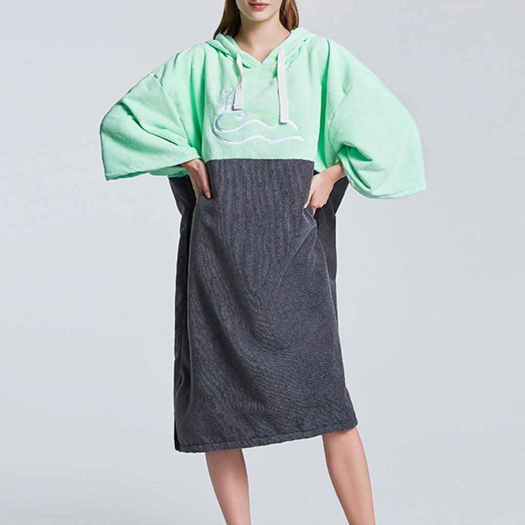 Aternee Bãi Biển Áo Choàng Poncho Có Mũ Khăn cho Nam Chống Nắng Nữ CHỐNG TIA UV Bơi Quần Áo