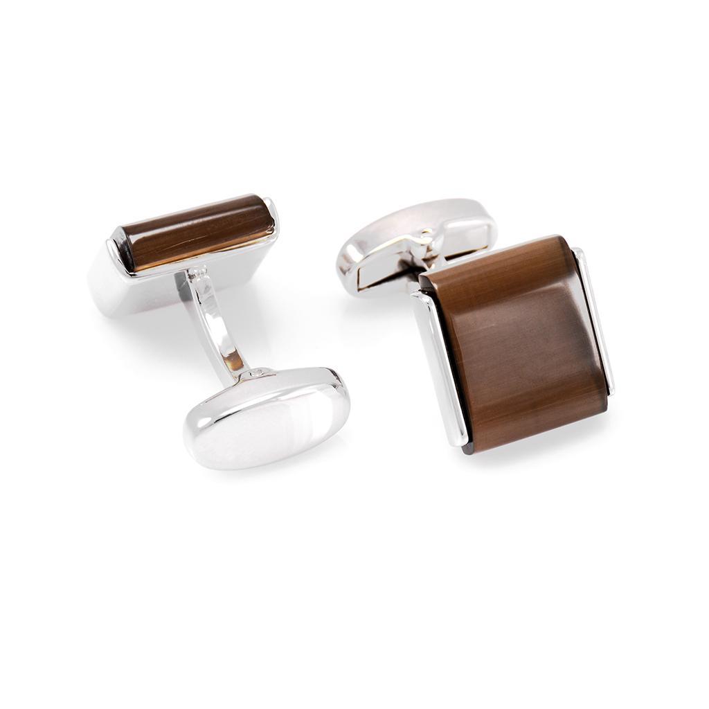 2-3pack Brown Opal Stone French Cufflinks Business Wedding Shirt Brass Cuff