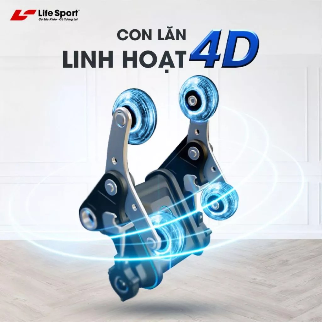 Ghế Massage Toàn Thân Lifesport LS-666, Ghế Massage Hiện Đại Với 20 Bài Massage Tự Động, Điều Khiển Bằng Giọng Nói