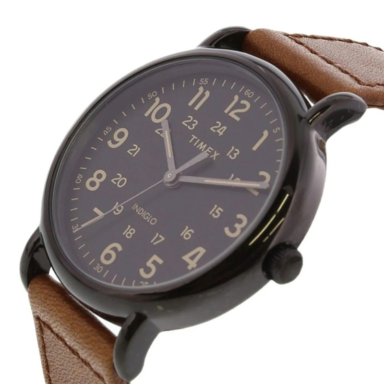 Đồng Hồ Dây Da Nam Timex Weekender 40mm 2-Piece Quick-Release Leather Strap Watch - TW2T30500