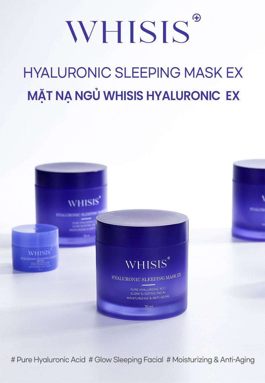 Mặt nạ ngủ cấp ẩm, chống lão hóa WHISIS HYALURONIC SLEEPING MASK EX - 70ml