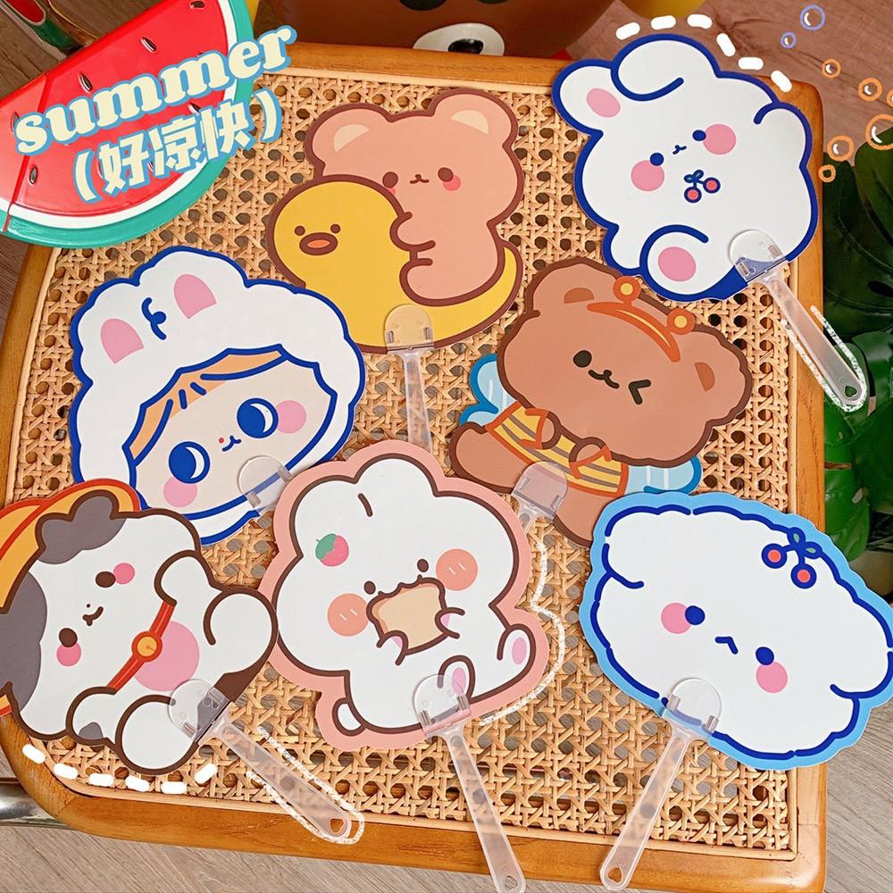 Quạt Cầm Tay Mini Hình Hoạt Hình Dễ Thương Mùa Hè Dễ Thương Sáng Tạo