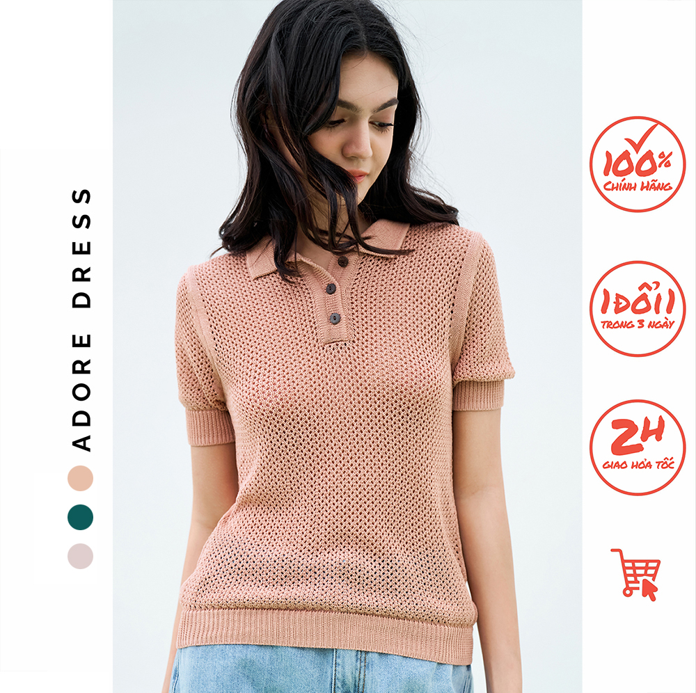 Áo Polo T-shirts len dệt 3 màu 313TS1002 ADORE DRESS